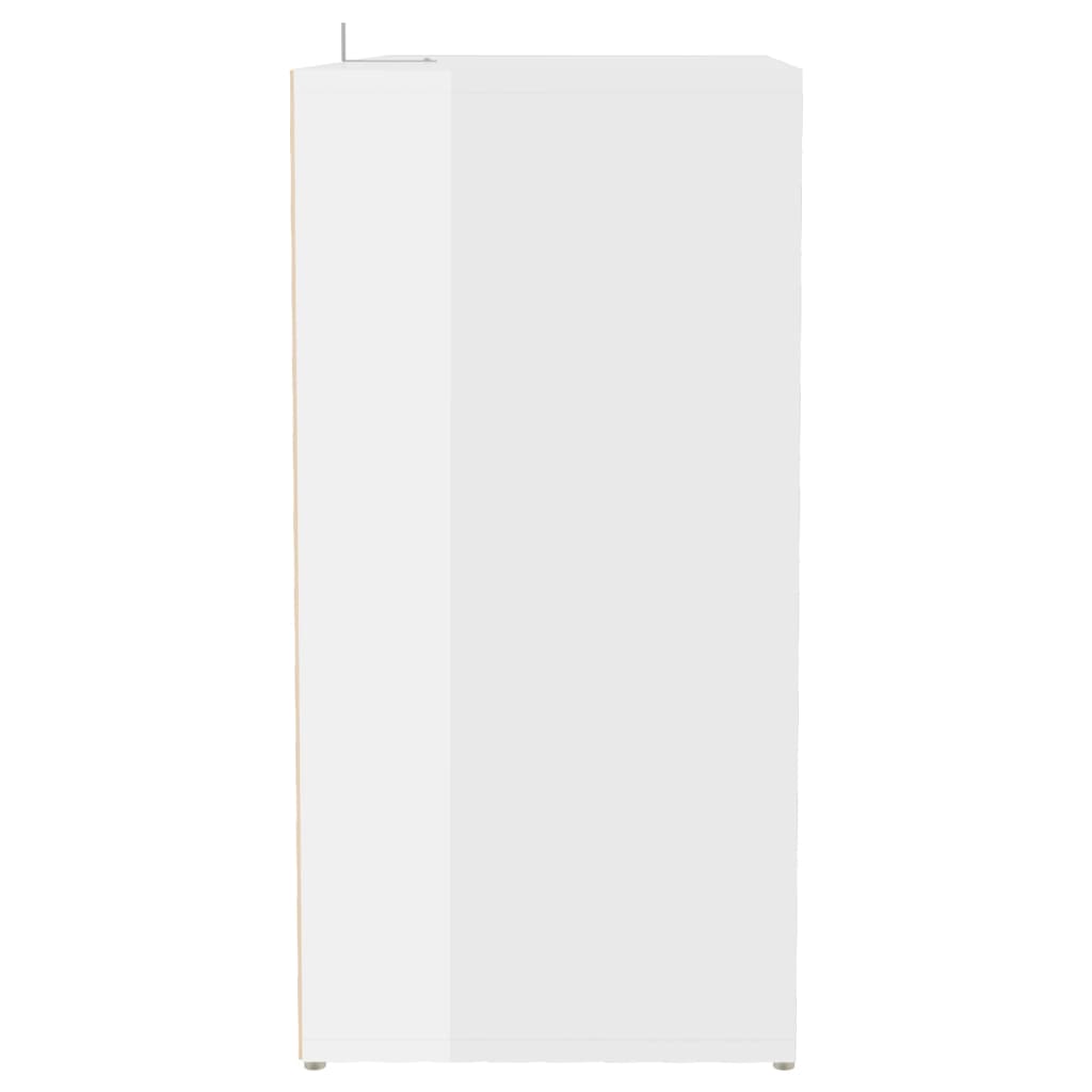vidaXL kingakapp, kõrgläikega valge, 60 x 35 x 70 cm, puitlaastplaat