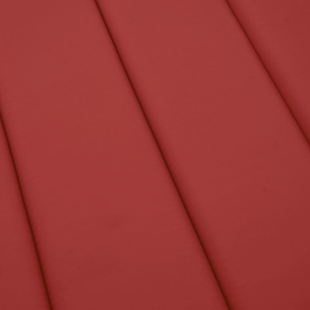 vidaXL päevitustooli padi, punane, 200x50x3 cm, oxford kangas