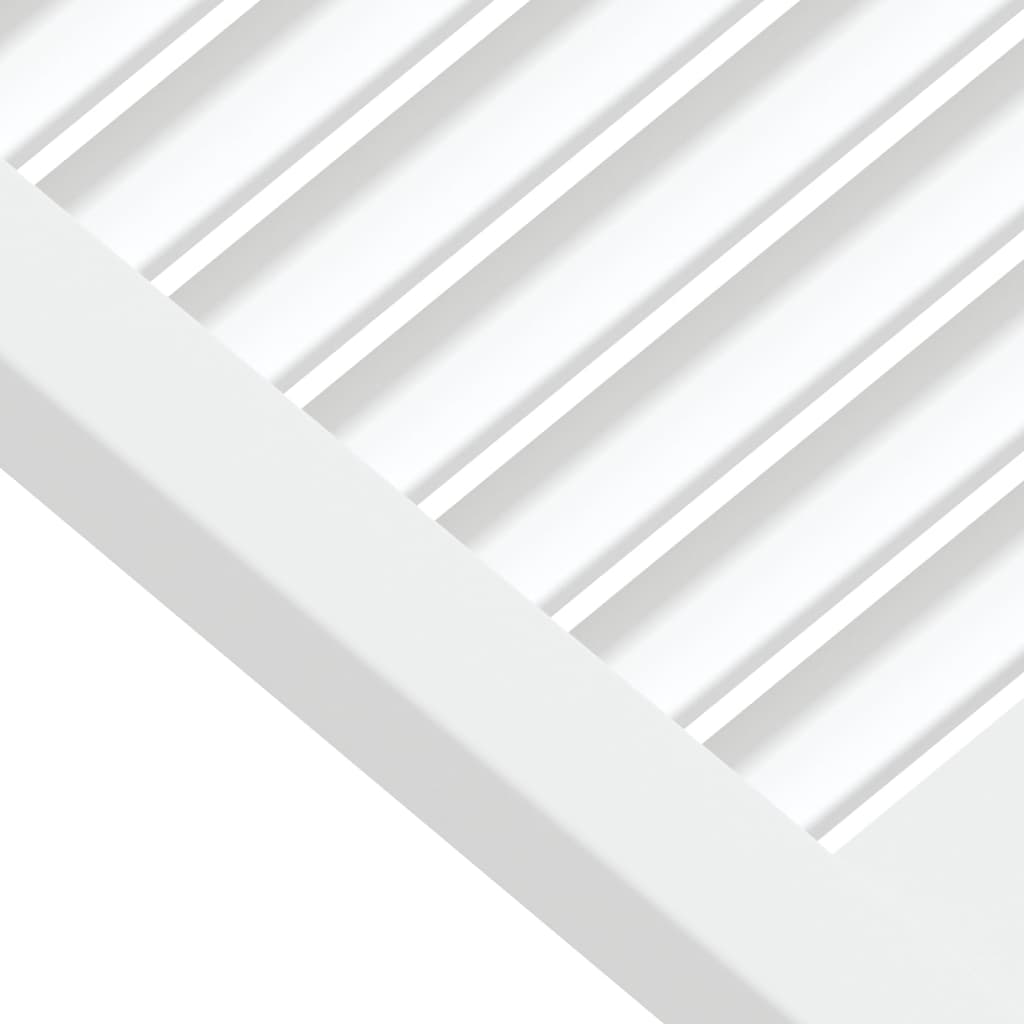 vidaXL kapiuksed, võrega disain 2 tk valge 39,5x39,4 cm männipuit