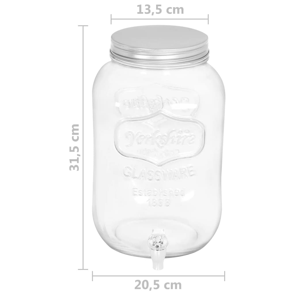vidaXL joogiserveerimisnõu, 8050 ml, klaas