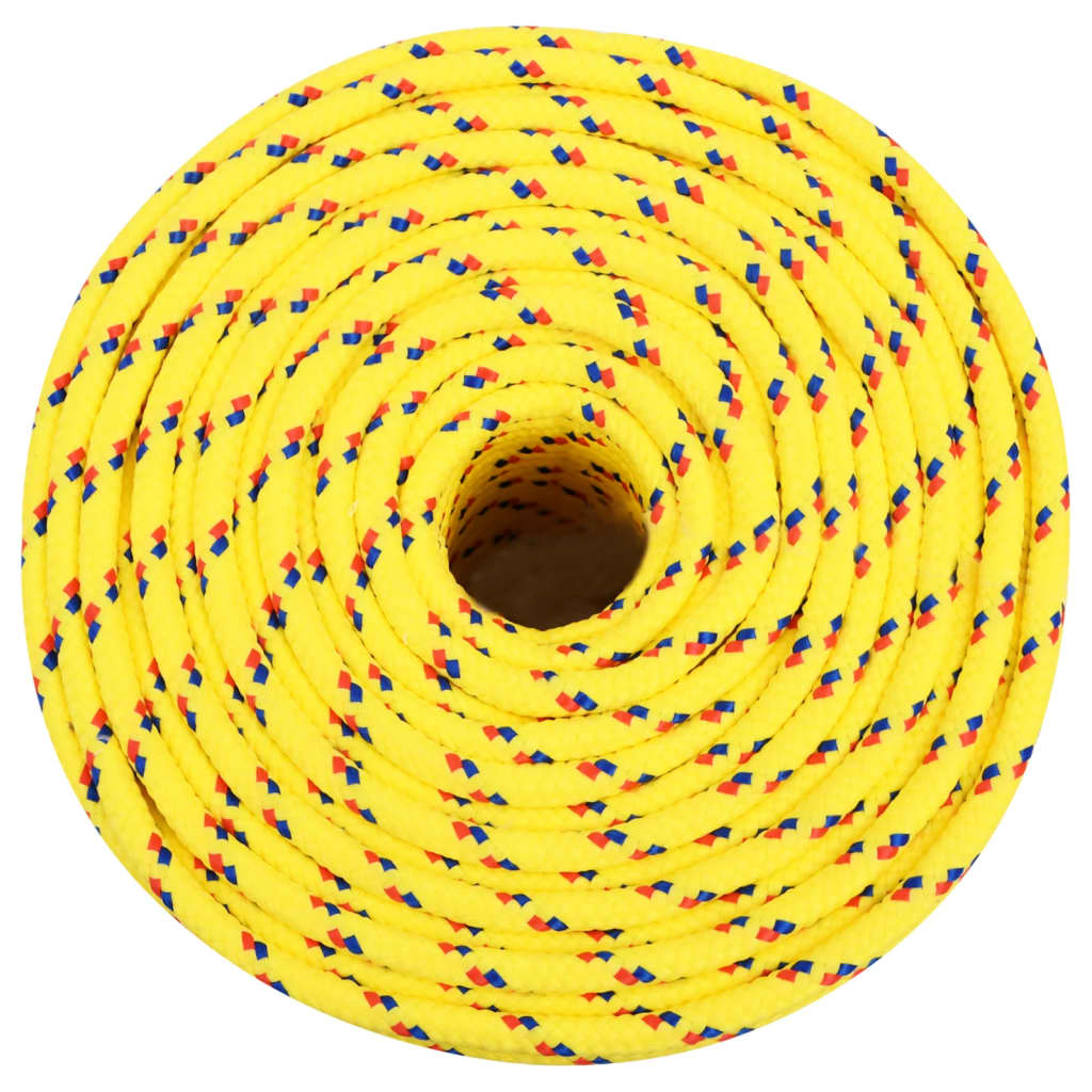 vidaXL paadiköis, kollane, 6 mm, 25 m, polüpropüleen