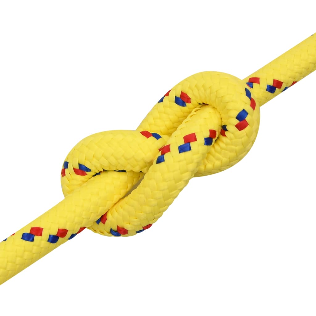vidaXL paadiköis, kollane, 20 mm, 50 m, polüpropüleen