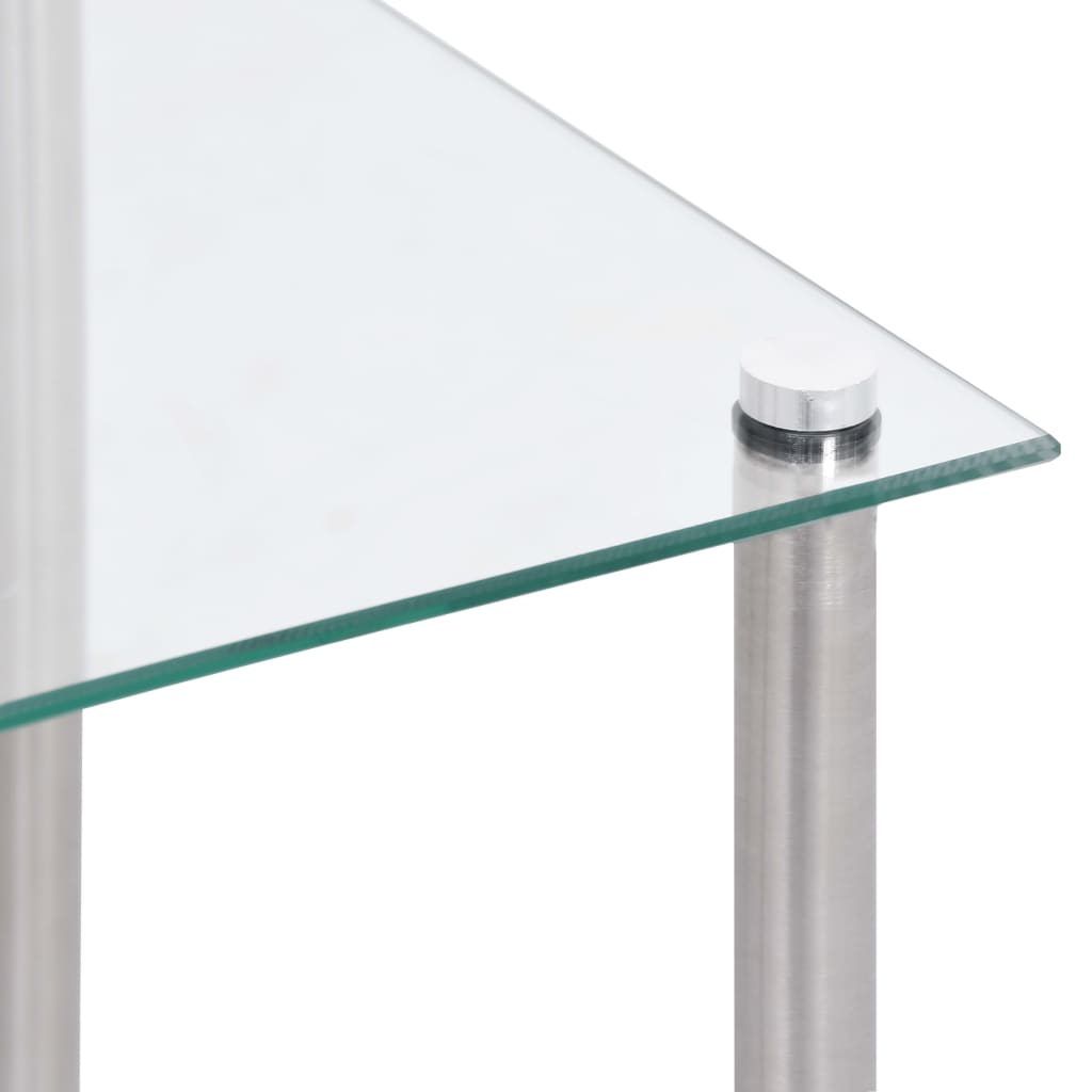 vidaXL virnastatavad lauad 3 tk läbipaistev karastatud klaas