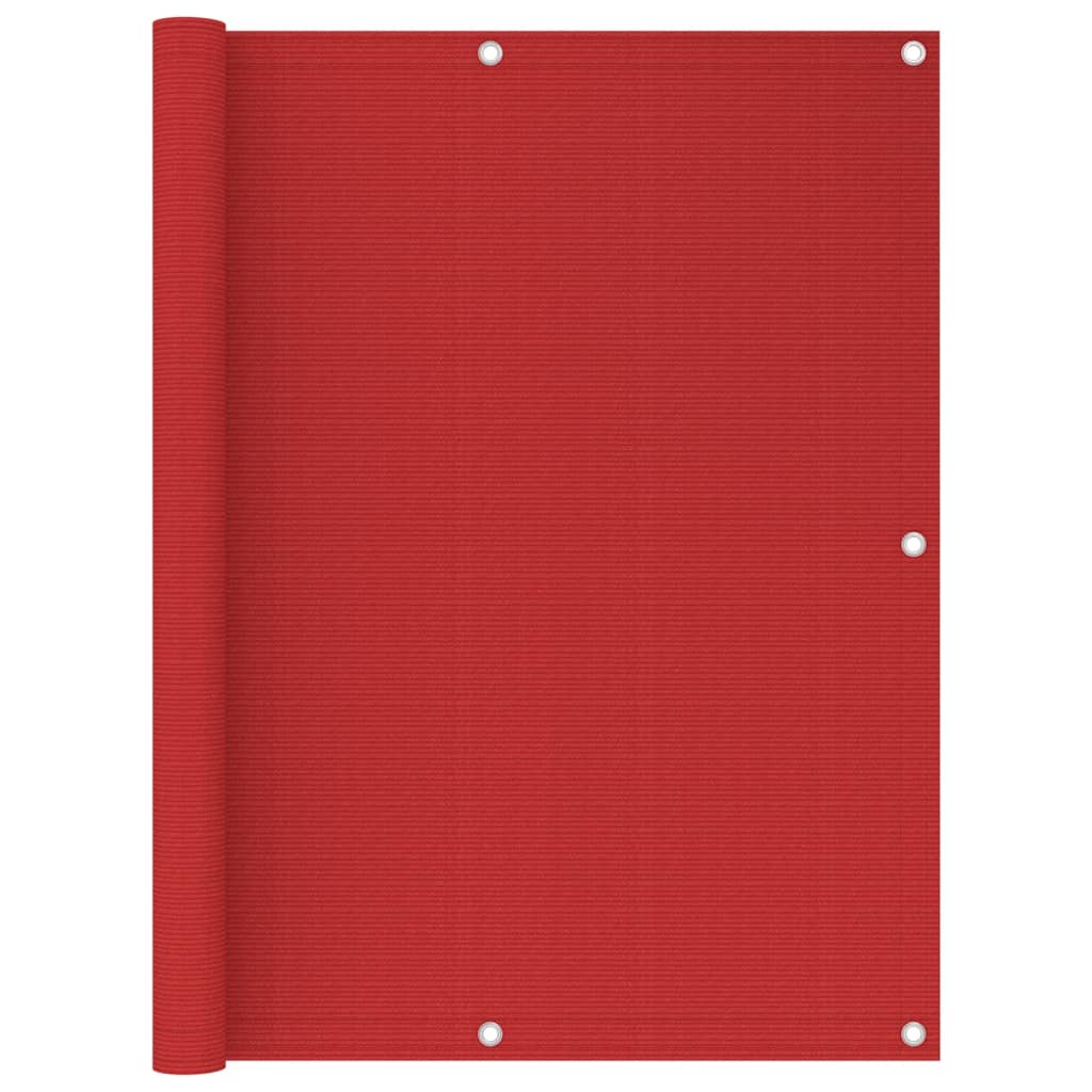 vidaXL rõdusirm, punane, 120 x 500 cm, HDPE
