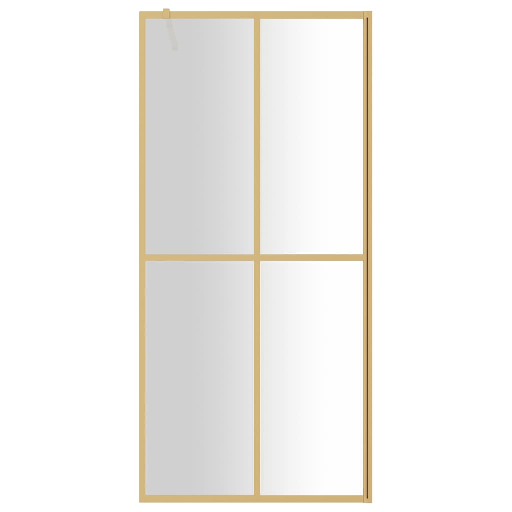 vidaXL dušinurga sein, läbipaistev ESG-klaas, kuldne, 80 x 195 cm