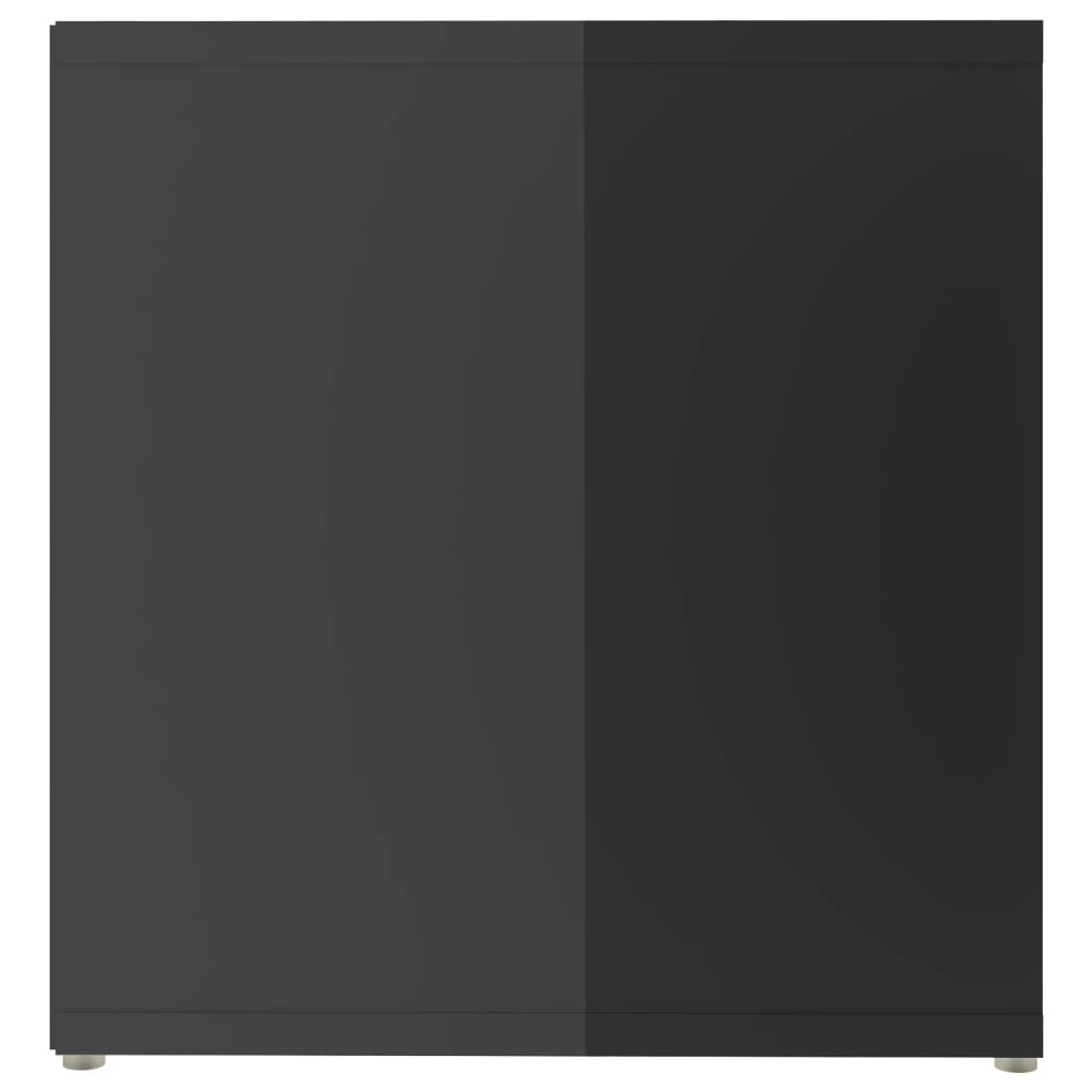 vidaXL telerikapp, kõrgläikega hall, 142,5x35x36,5 cm, puitlaastplaat