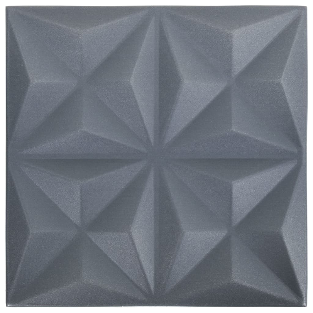 vidaXL 3D seinapaneelid, 24 tk, 50x50 cm, origamihall, 6 m²