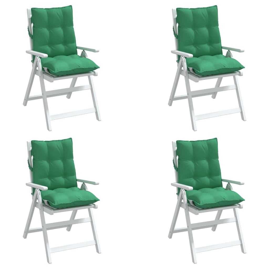 vidaXL madala seljatoega toolipadjad 4 tk, roheline, oxford kangas