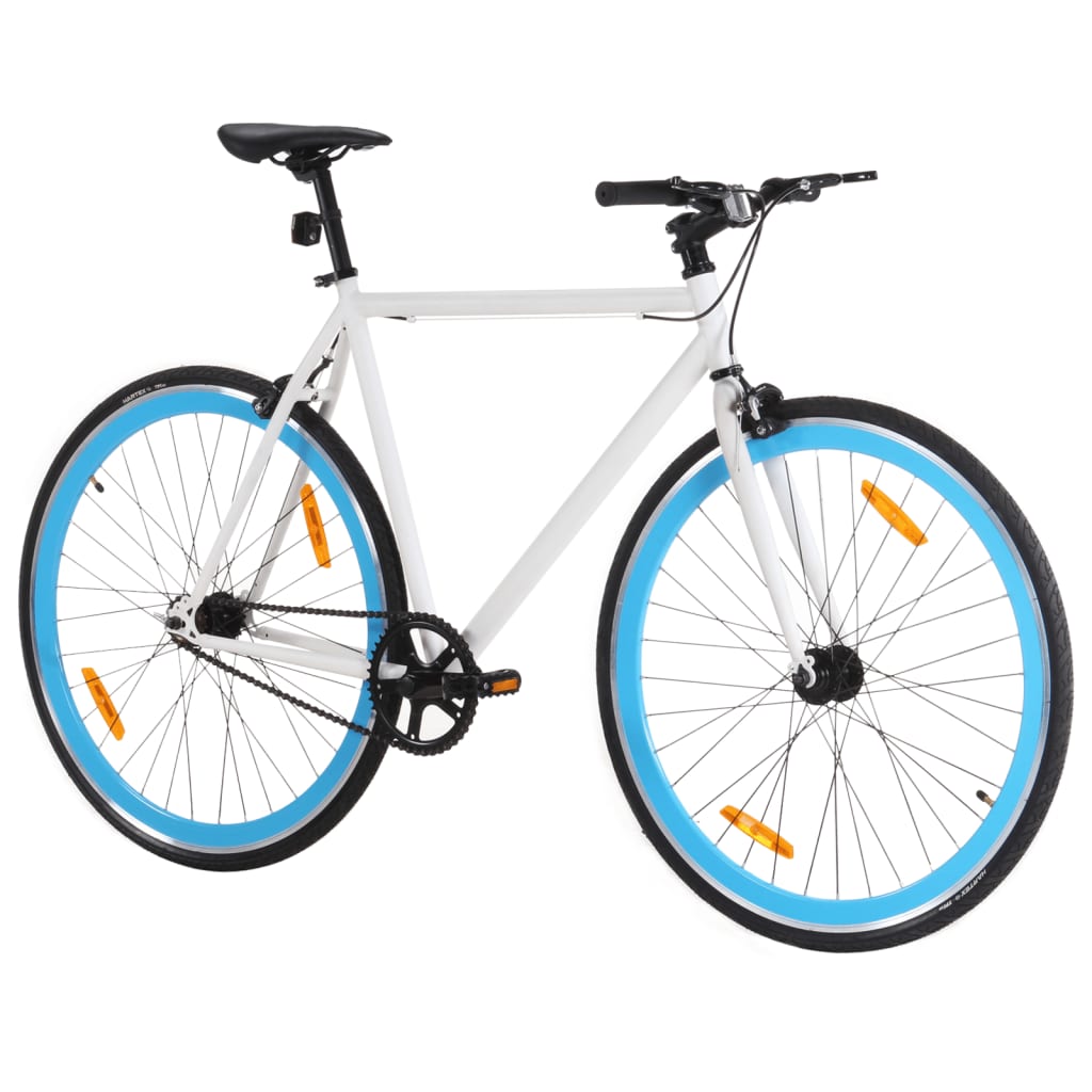 vidaXL ühekäiguline jalgratas, valge ja sinine, 700C 51 cm