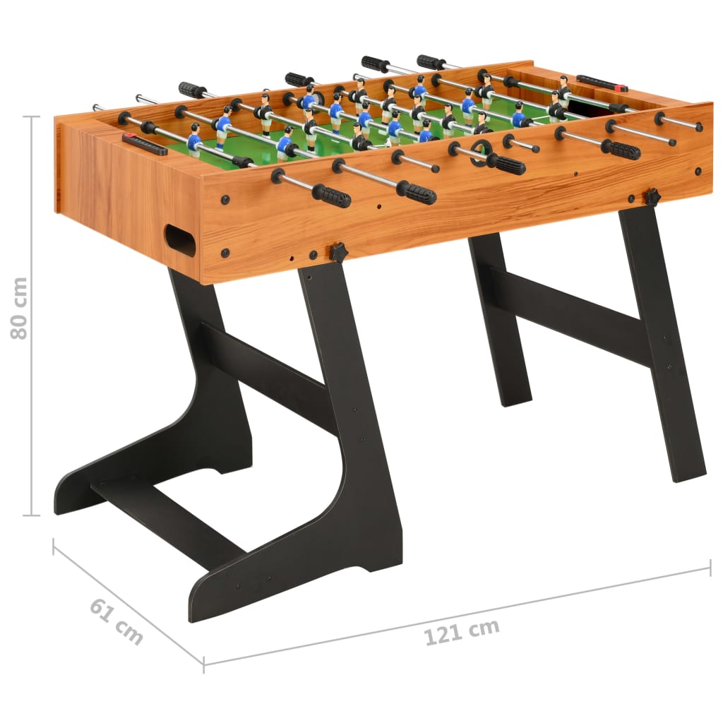 vidaXL kokkupandav lauajalgpalli laud 121 x 61 x 80 cm, helepruun