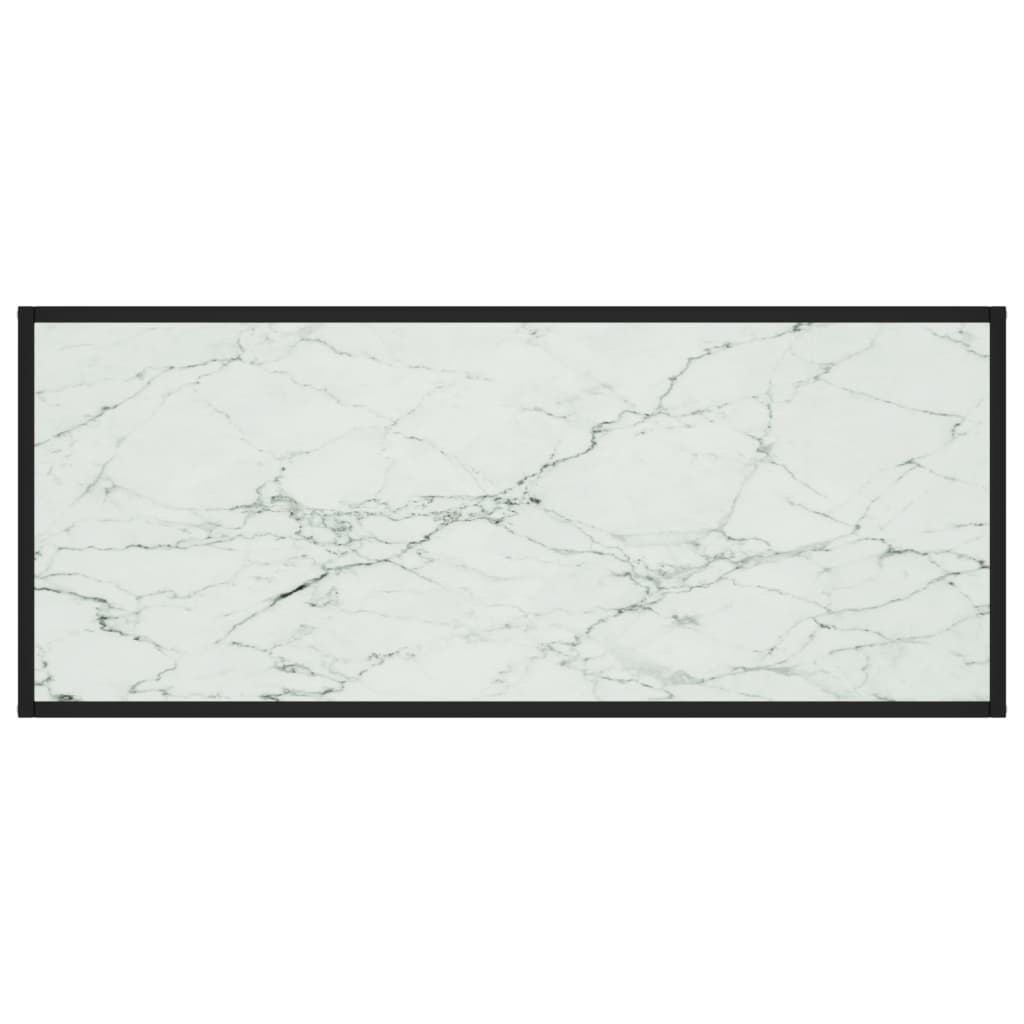 vidaXL kohvilaud, must, valge marmorklaas, 120 x 50 x 35 cm
