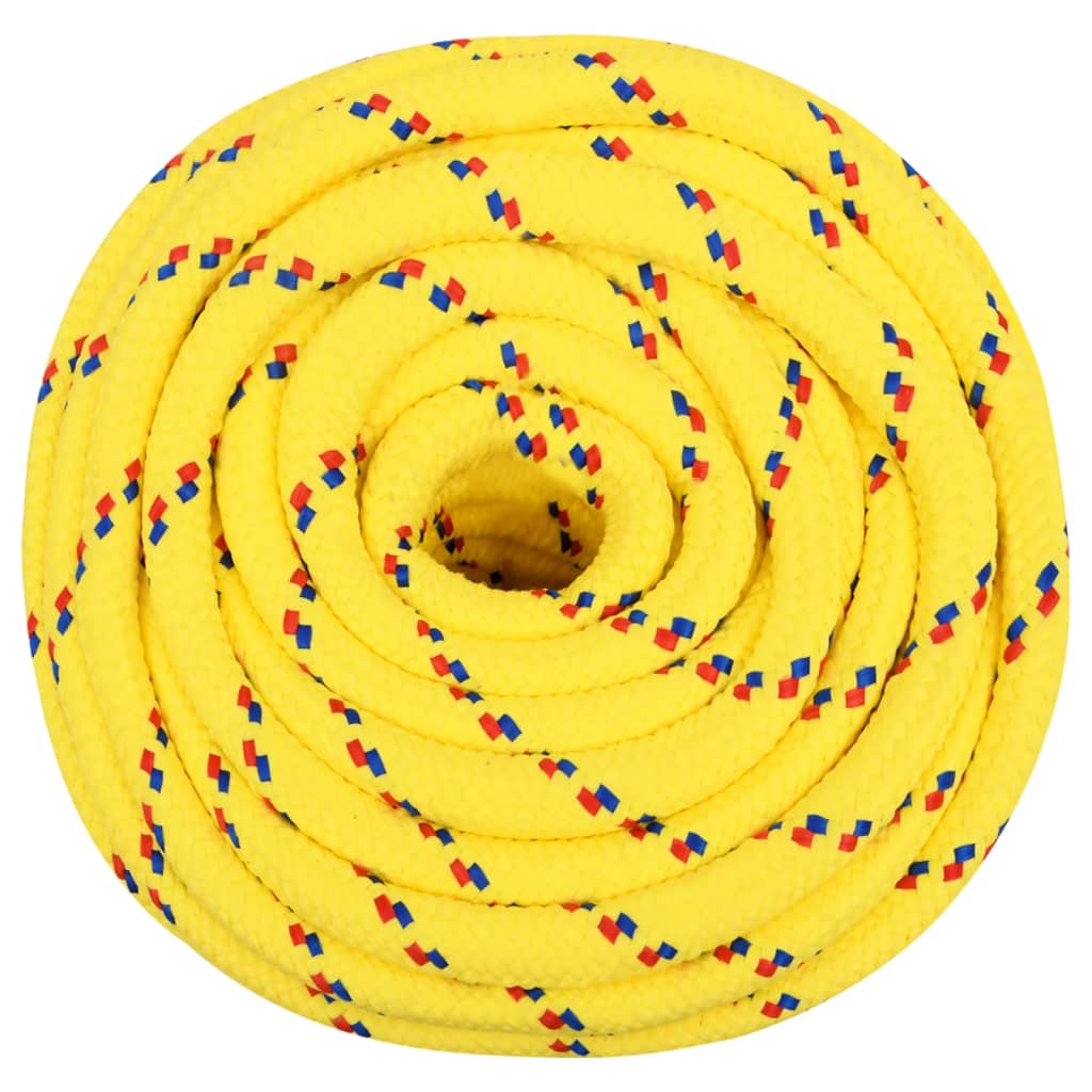 vidaXL paadiköis, kollane, 18 mm, 25 m, polüpropüleen