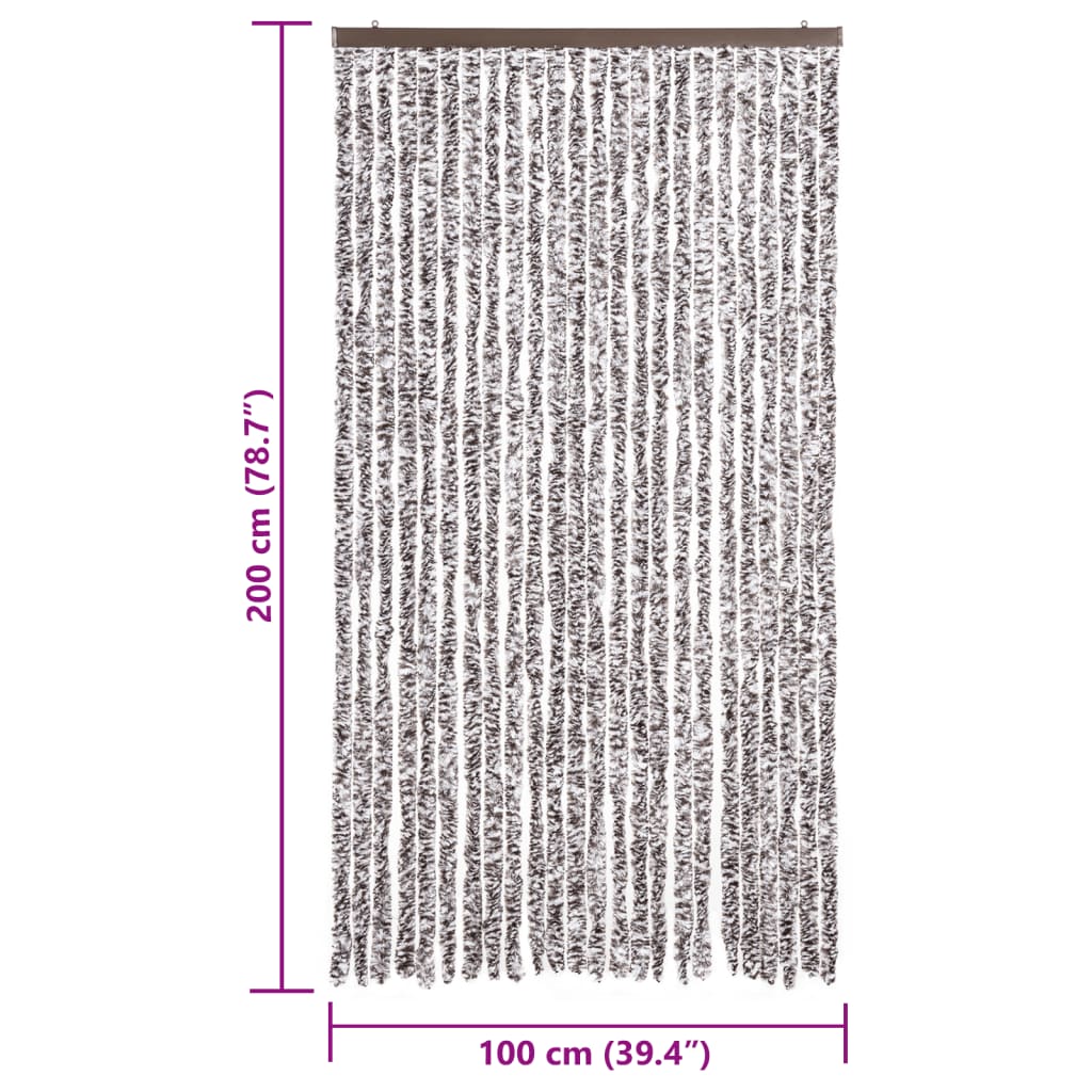 vidaXL putukakardin, pruun ja beež, 100 x 200 cm, šenill