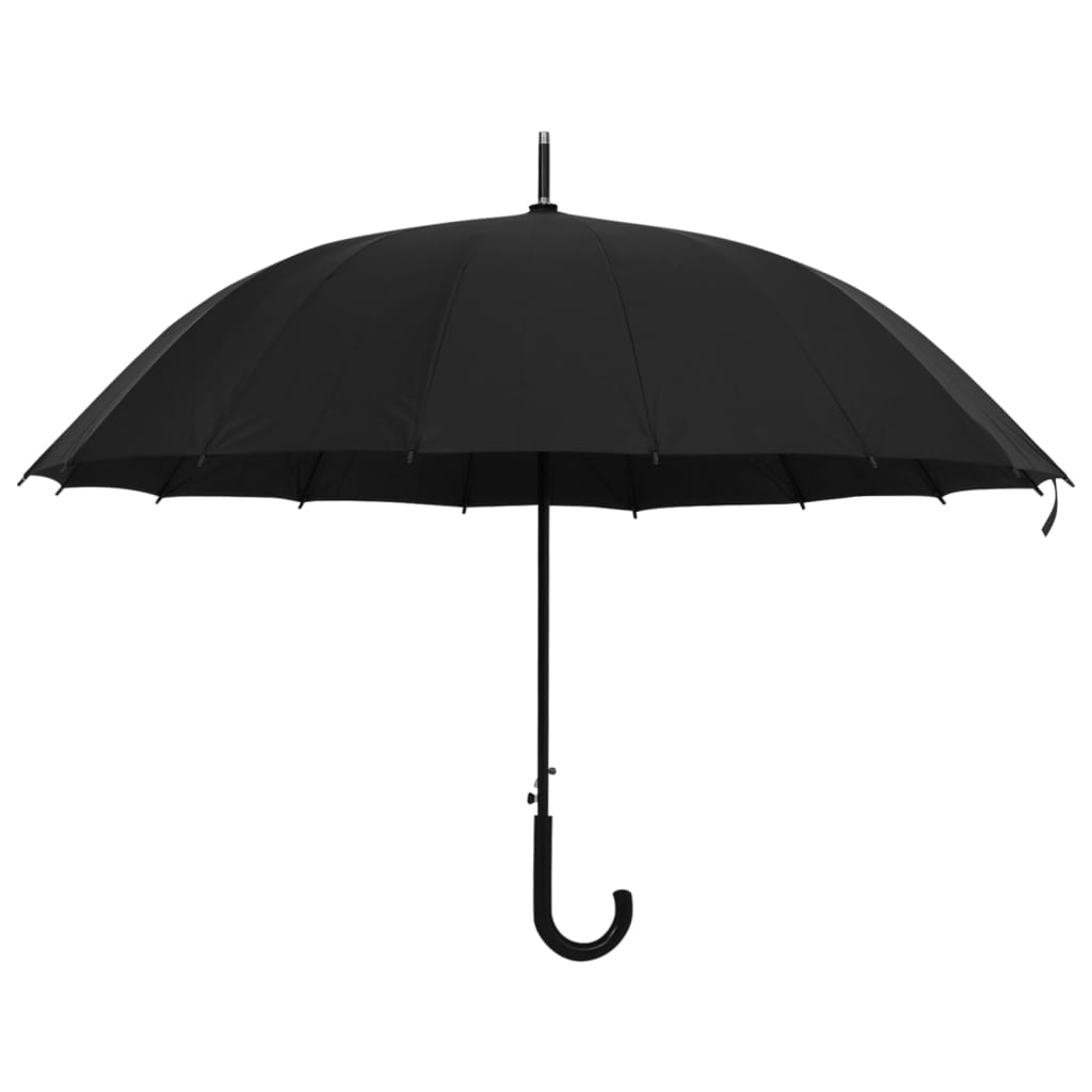 vidaXL automaatne vihmavari, must, 120 cm