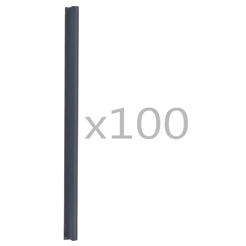 vidaXL 100 tk aiavõrguklambrid PVC antratsiithall