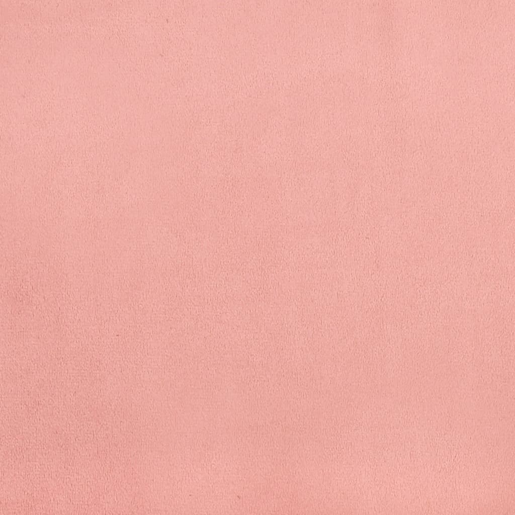 vidaXL voodipeats servadega, roosa, 103x23x118/128 cm, samet