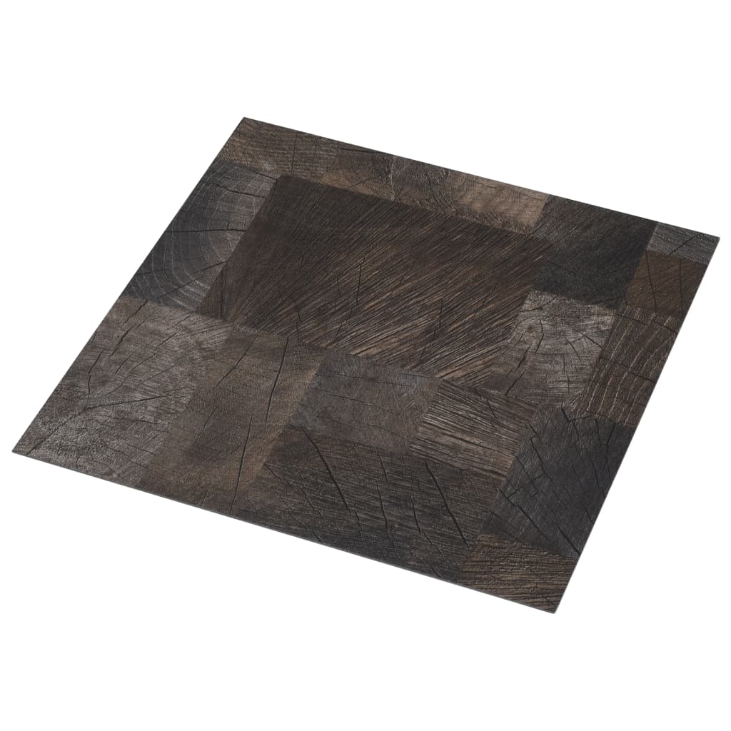 vidaXL PVC-st põrandaplaat, iseliimuv, 5,11 m², puidustruktuur, pruun