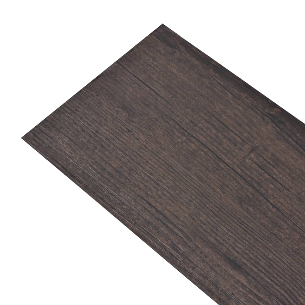 vidaXL iseliimuvad PVC-põrandaplaadid 5,02 m², 2 mm tumepruun