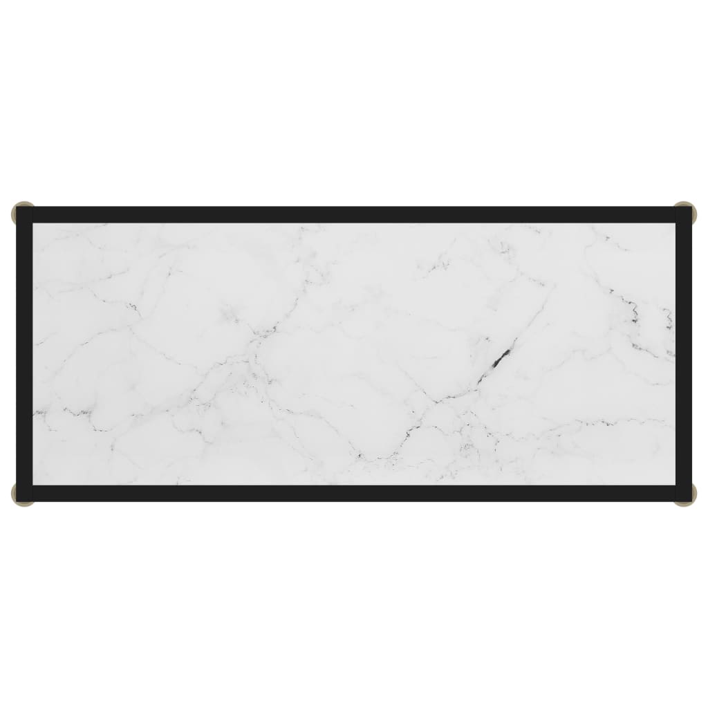 vidaXL konsoollaud, valge, 80 x 35 x 75 cm, karastatud klaas