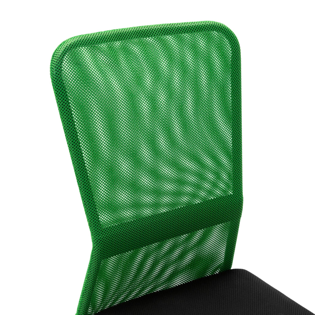 vidaXL kontoritool must ja roheline, 44 x 52 x 100 cm, võrkkangas