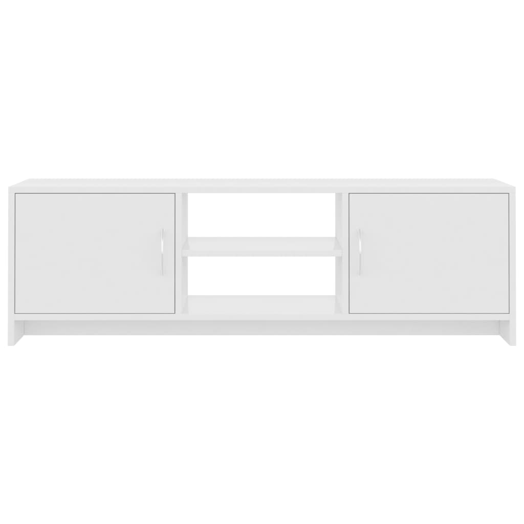 vidaXL telerikapp, kõrgläikega valge, 120 x 30 x 37,5, puitlaastplaat