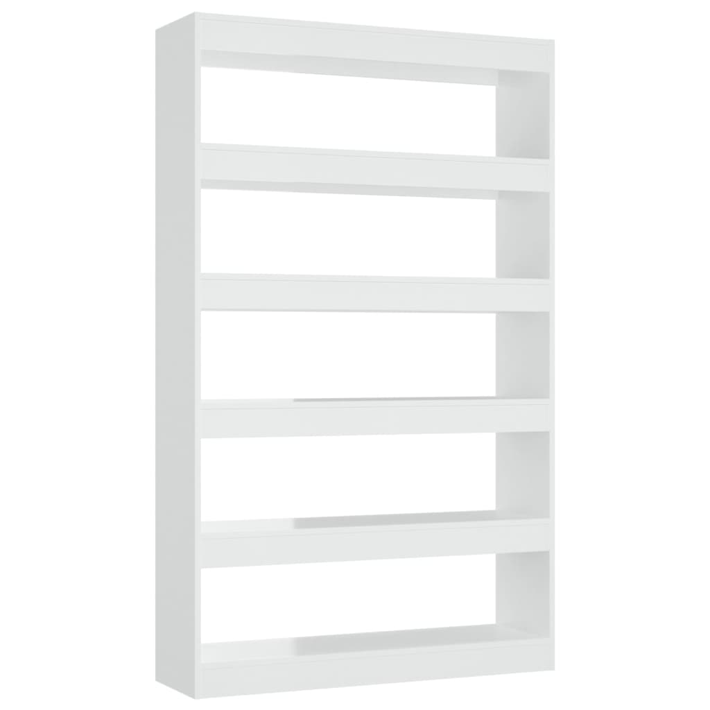 vidaXL raamaturiiul/ruumijagaja kõrgläikega valge 100x30x166 cm
