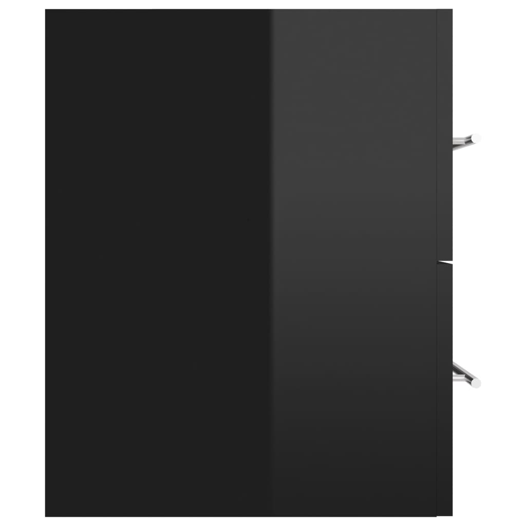 vidaXL valamukapp valamuga, kõrgläikega must, puitlaastplaat