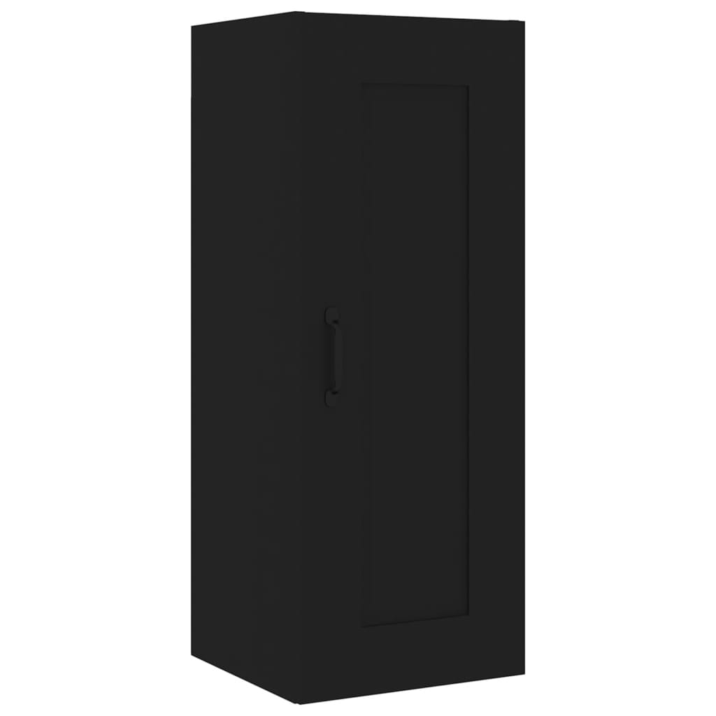 vidaXL kõrge kapp, must, 35x34x180 cm, tehispuit