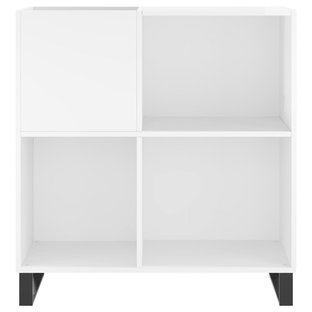 vidaXL plaadikapp, kõrgläikega valge, 84,5 x 38 x 89 cm, tehispuit