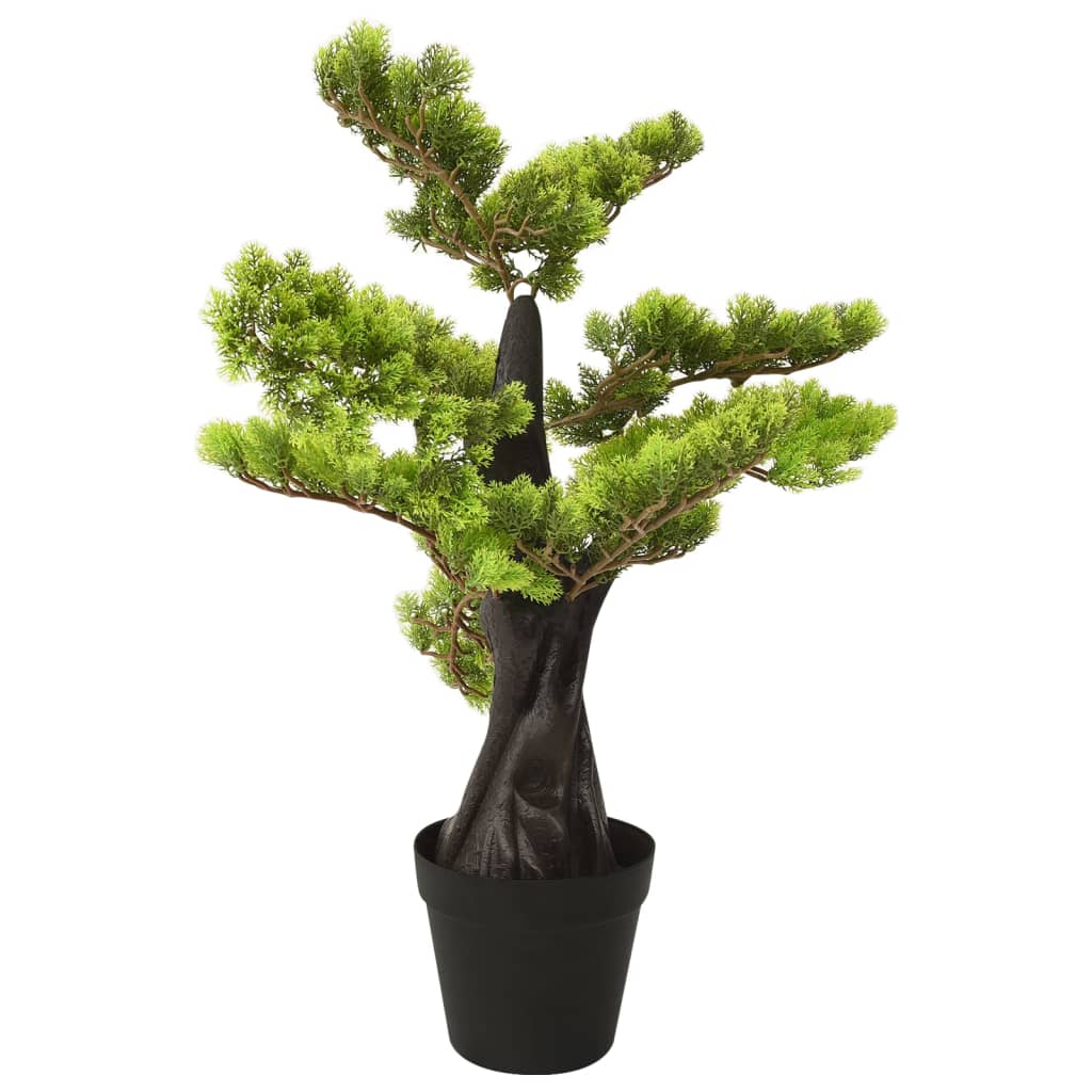 vidaXL kunsttaim, küpress-bonsai potiga, 60 cm, roheline
