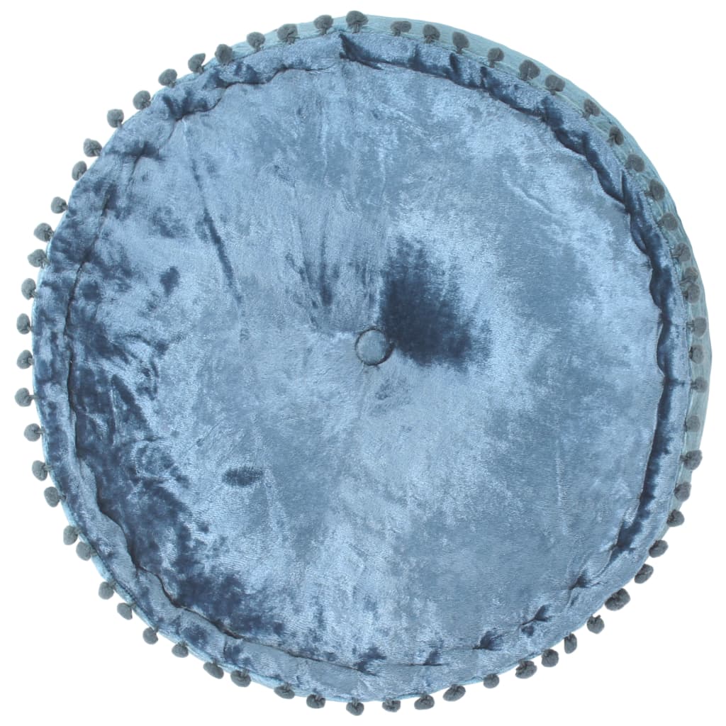 vidaXL ümmargune tumba, samet, 40 x 20 cm, sinine