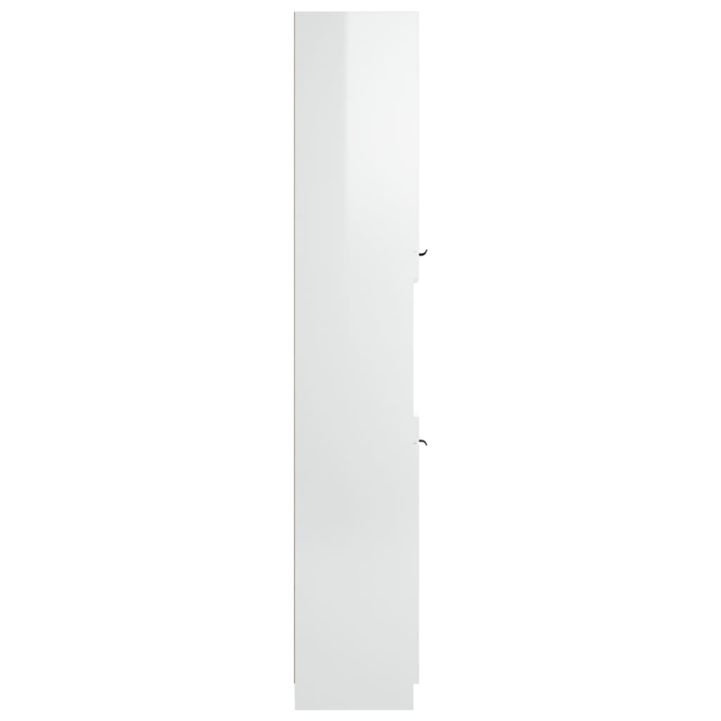 vidaXL vannitoakapp, kõrgläikega valge, 32 x 34 x 188,5 cm, tehispuit