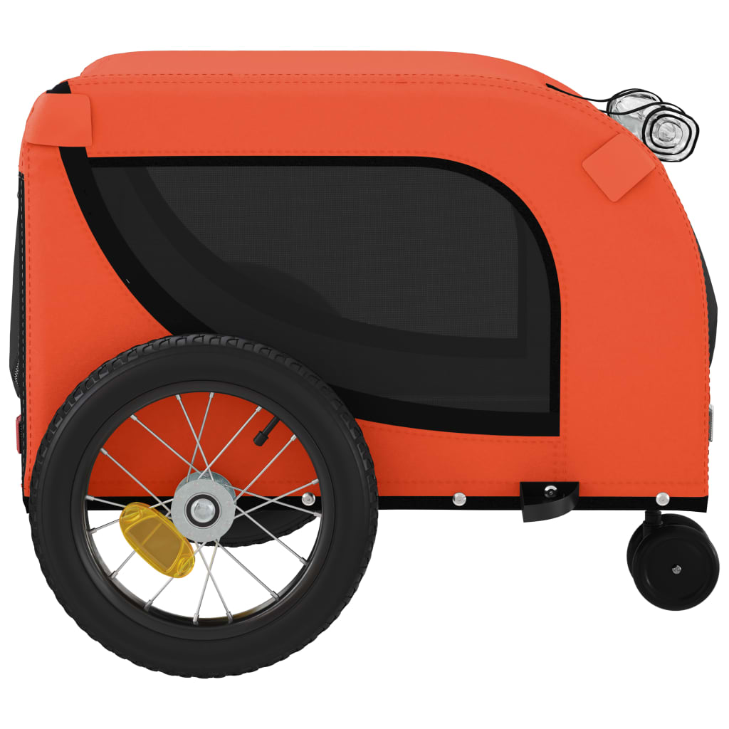 vidaXL lemmiklooma ratta järelkäru, oranž ja must, oxford kangas/raud