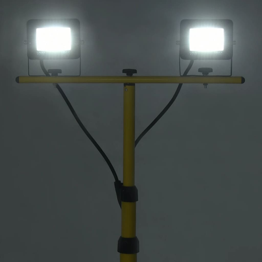 vidaXL statiiviga LED prožektor, 2 x 10 W, külm valge