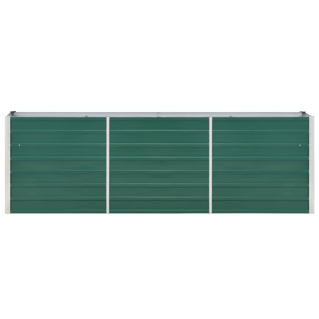 vidaXL taimelava, tsingitud teras, 240 x 40 x 77 cm, roheline