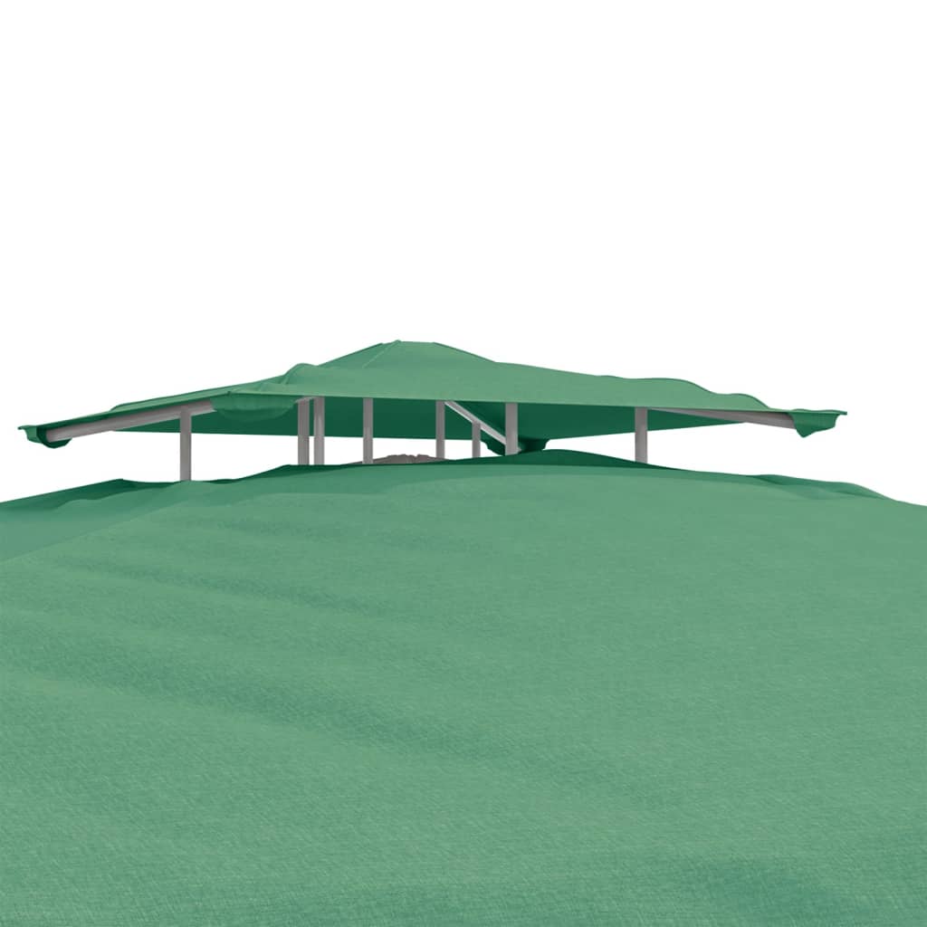 vidaXL aiatelk topeltkatusega roheline 3x3x2,68 m, kangas