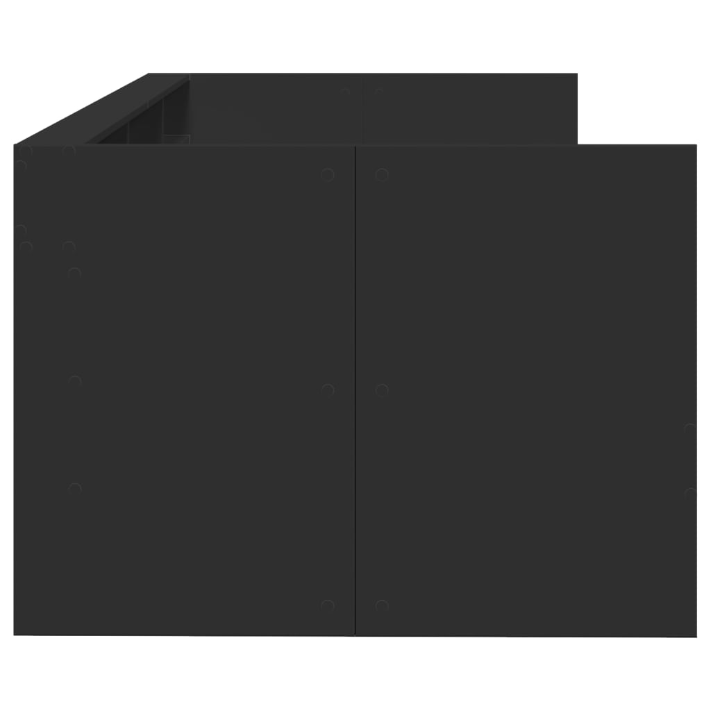 vidaXL sahtlitega päevavoodi, must, 75 x 190 cm, tehispuit