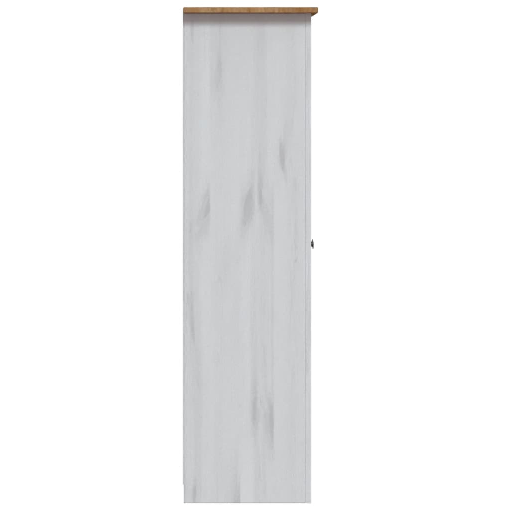 vidaXL 3 uksega riidekapp valge 118x50x171,5 cm mänd Panama sari