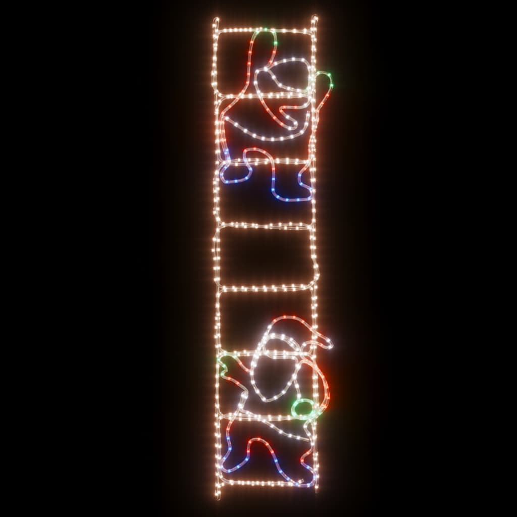 vidaXL kokkupandav jõuluvana redelil 552 LEDiga 50x200 cm