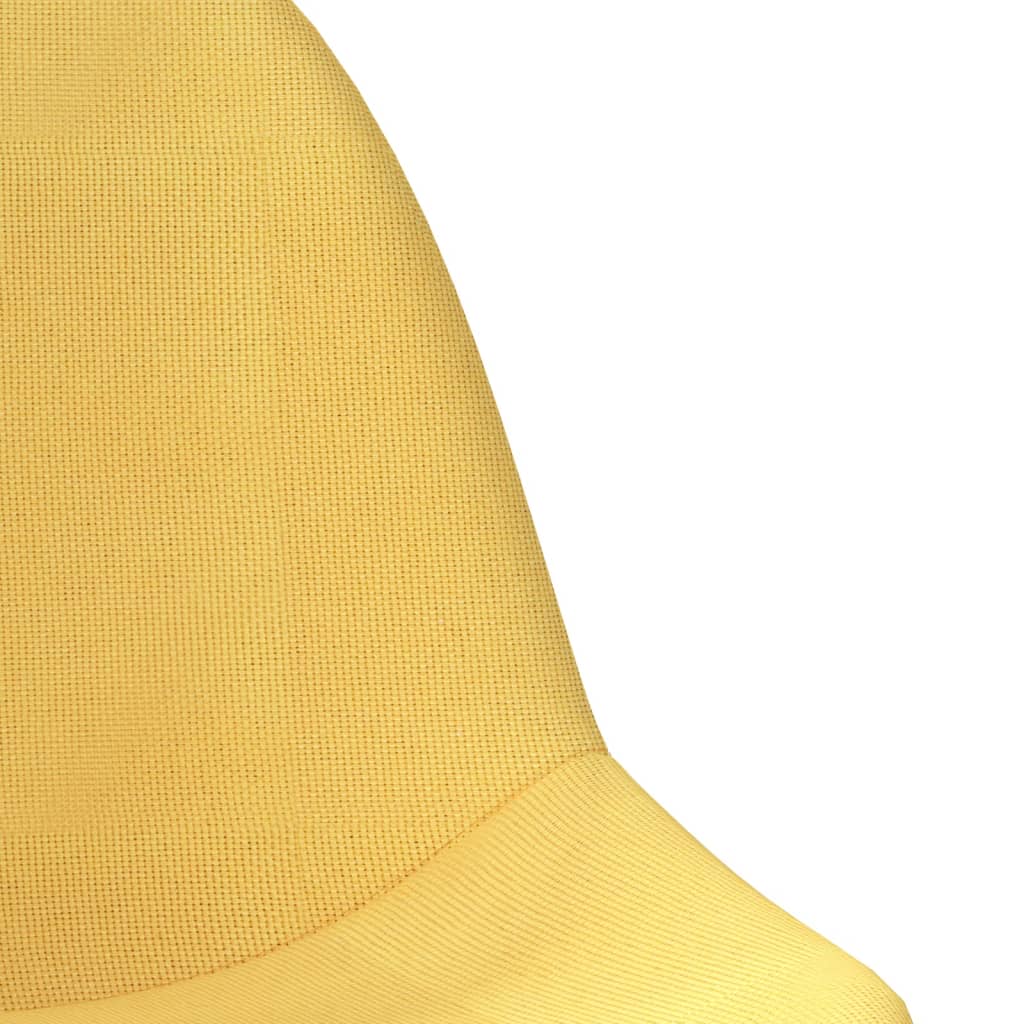3086059 vidaXL Swivel Dining Chairs 4 pcs Yellow Fabric (2x333472)