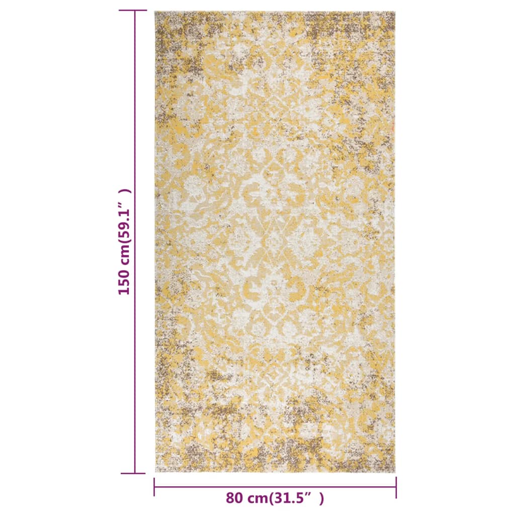 vidaXL aiavaip, silesidus, 80 x 150 cm, kollane