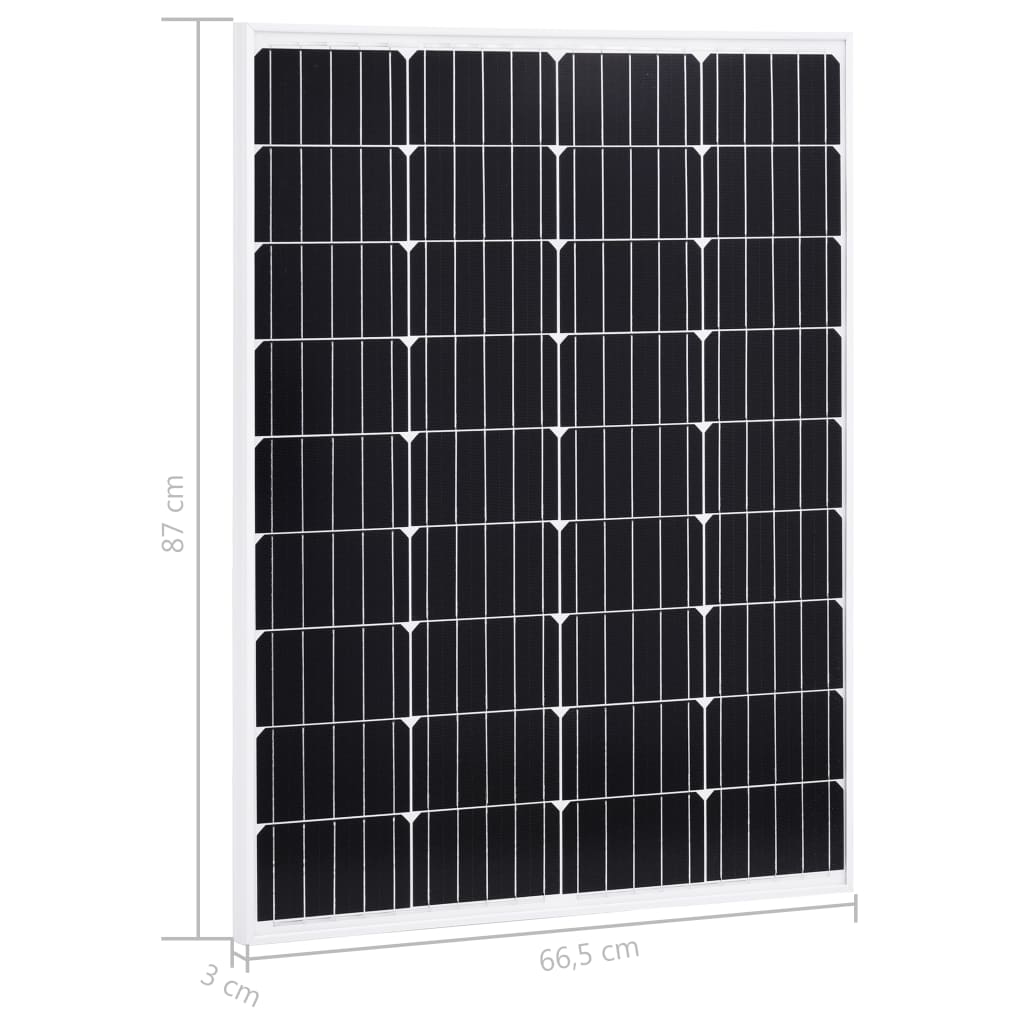 vidaXL päikesepaneelid 2 tk 100 W alumiinium ja turvaklaas
