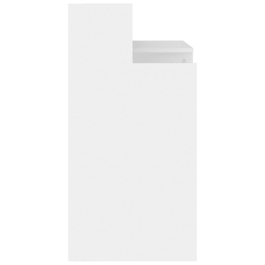 vidaXL kirjutuslaud LED-tuledega, valge, 97 x 45 x 90 cm, tehispuit