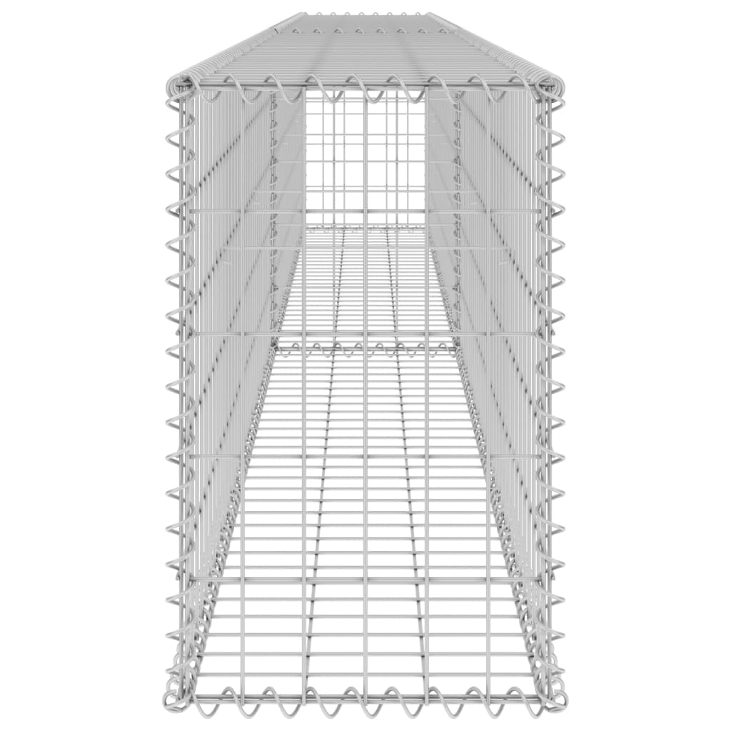 vidaXL kattega gabioonsein, tsingitud teras, 300 x 30 x 50 cm