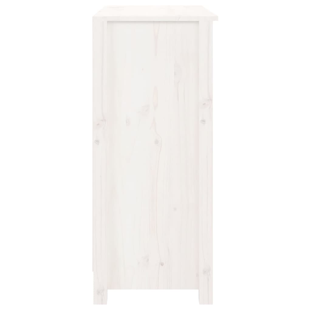 vidaXL puhvetkapp, valge, 70 x 35 x 80 cm, täismännipuit