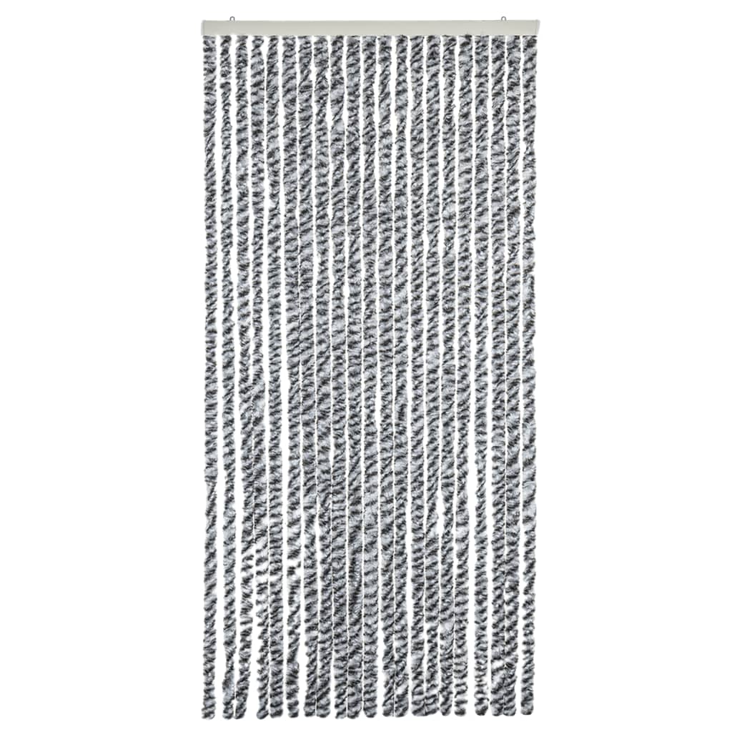 vidaXL putukakardin, hall/must/valge, 90 x 220 cm, šenill