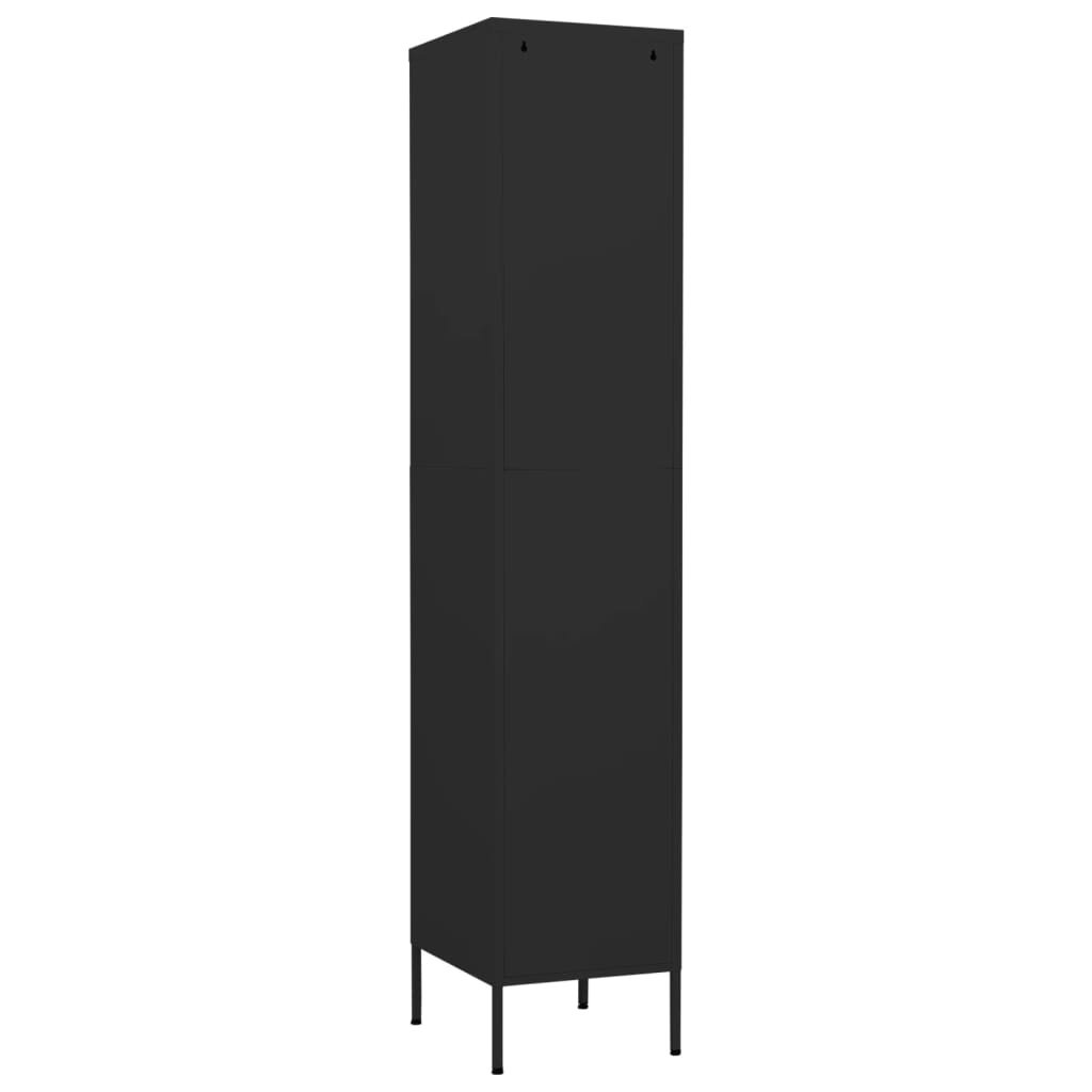vidaXL lukustatav hoiukapp, must, 35 x 46 x 180 cm, teras