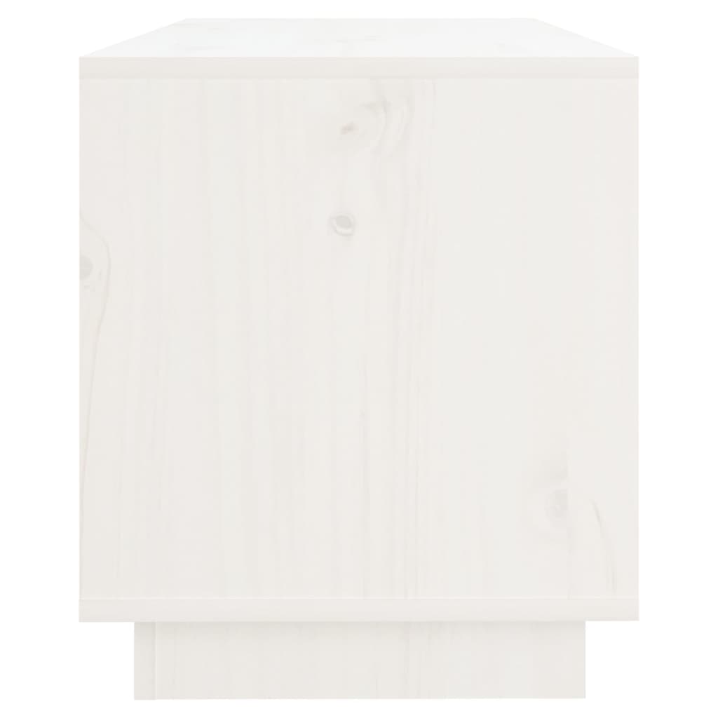 vidaXL telerikapp, valge, 74x34x40 cm, männipuit