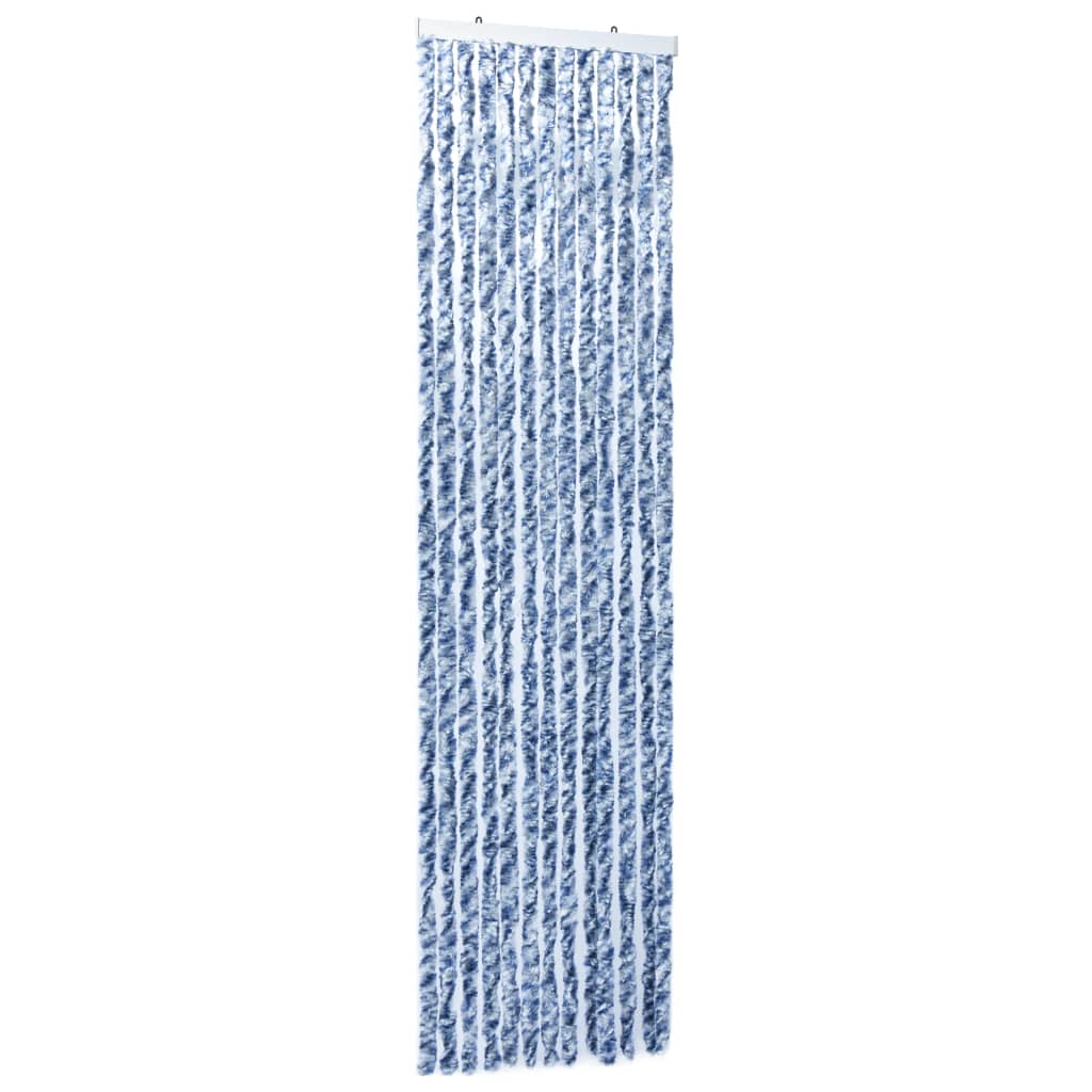 vidaXL putukakardin sinine ja valge, 90 x 200 cm, šenill