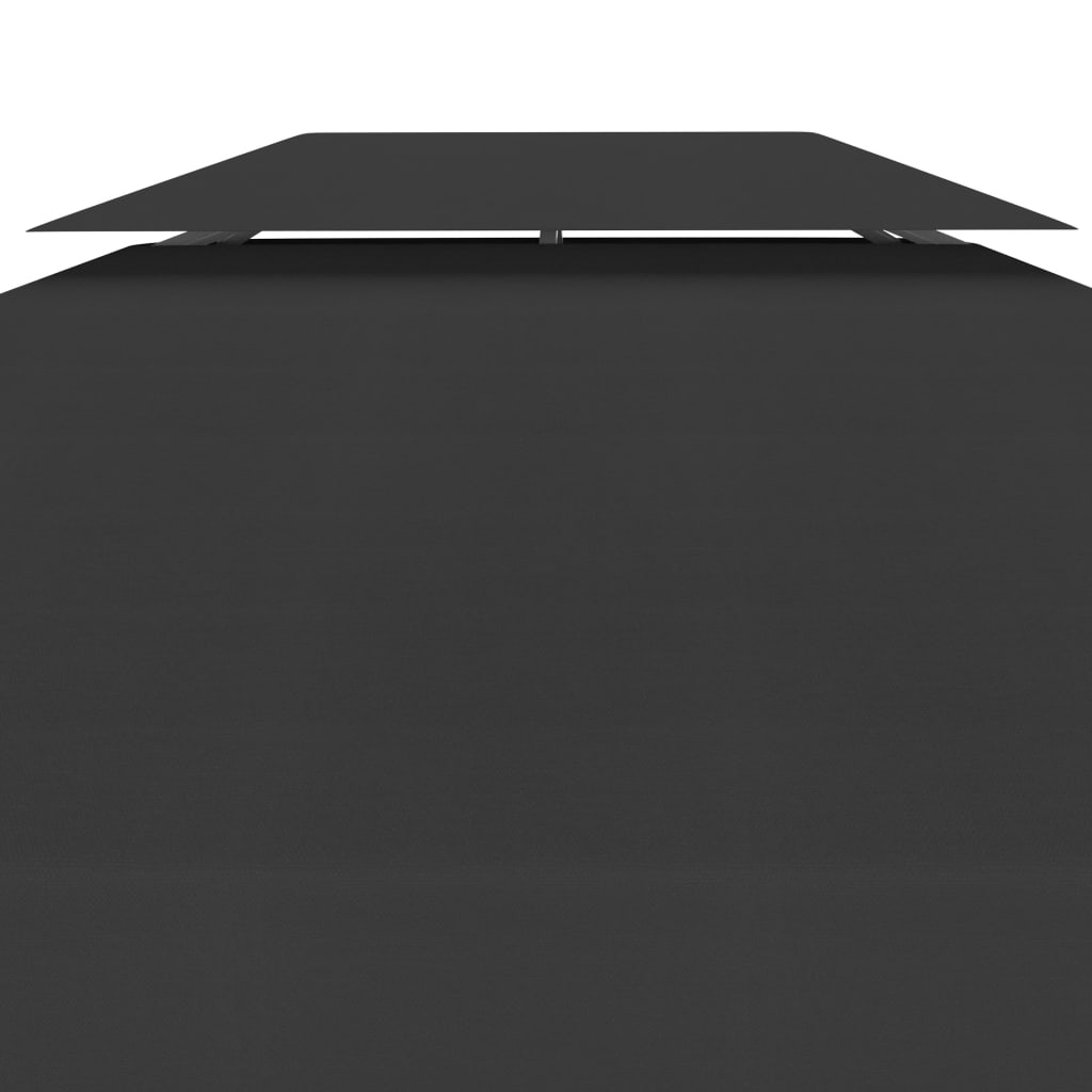vidaXL kahekordne varjualuse katus 310 g/m² 4 x 3 m, must